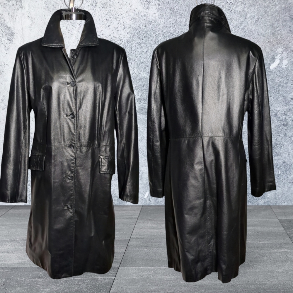 Danier Black Leather Coat